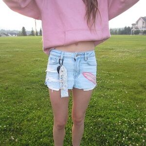 American Eagle Outfitters Light Blue Jean Mini Skirt